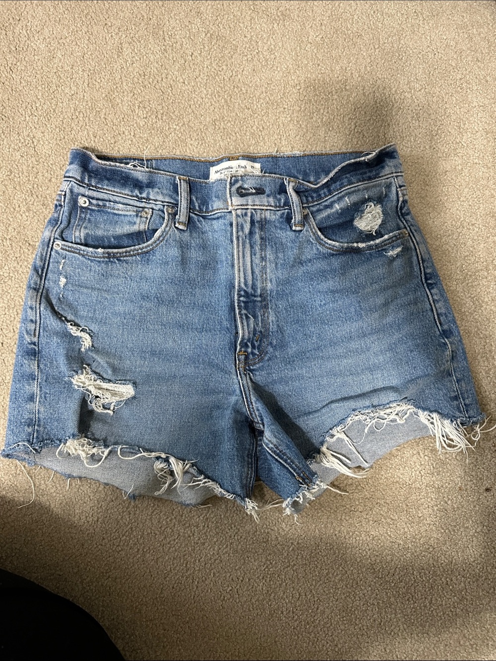 Abercrombie & Fitch High Rise Mom Short  Denim Shorts